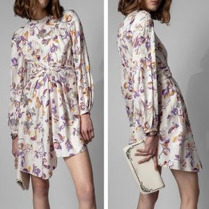 Zadig & Voltaire Rivage Floral Long Sleeve Dress
